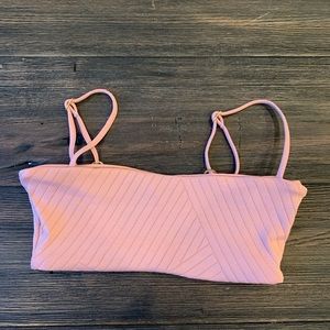 LSpace textured pattern bikini top